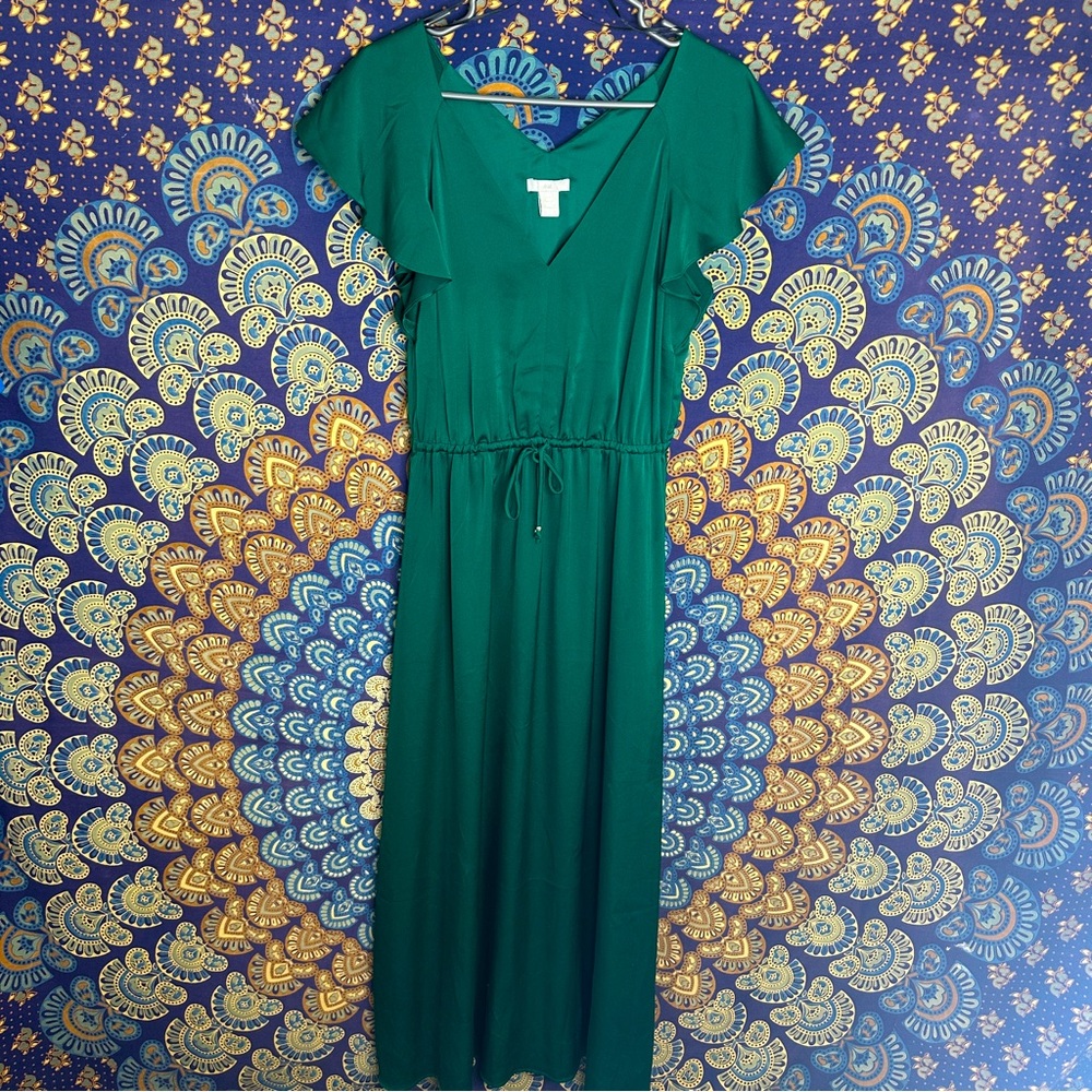 H&M emerald maxi dress